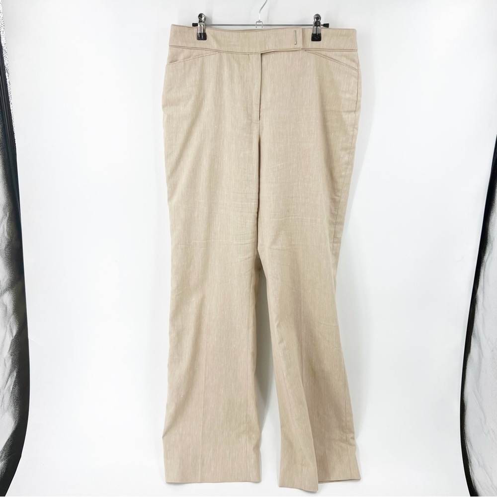 ✅ Talbots Heritage Wide Leg CREAM Dress Pants SIZE 12